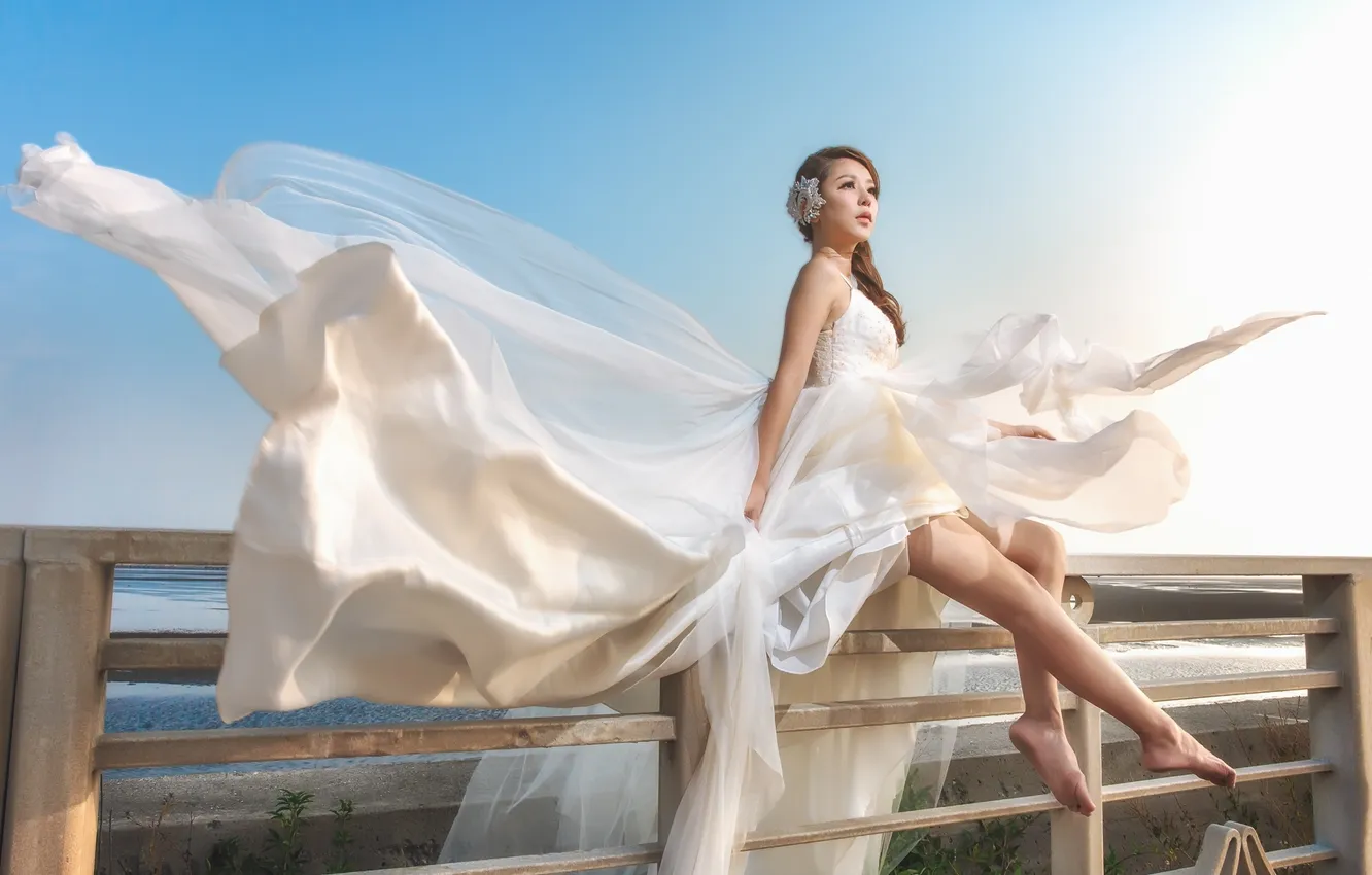 Photo wallpaper dress, brunette, Asian