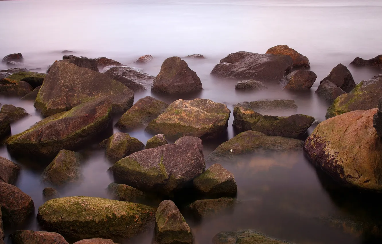 Photo wallpaper sea, water, nature, stones, photo, the ocean, shore
