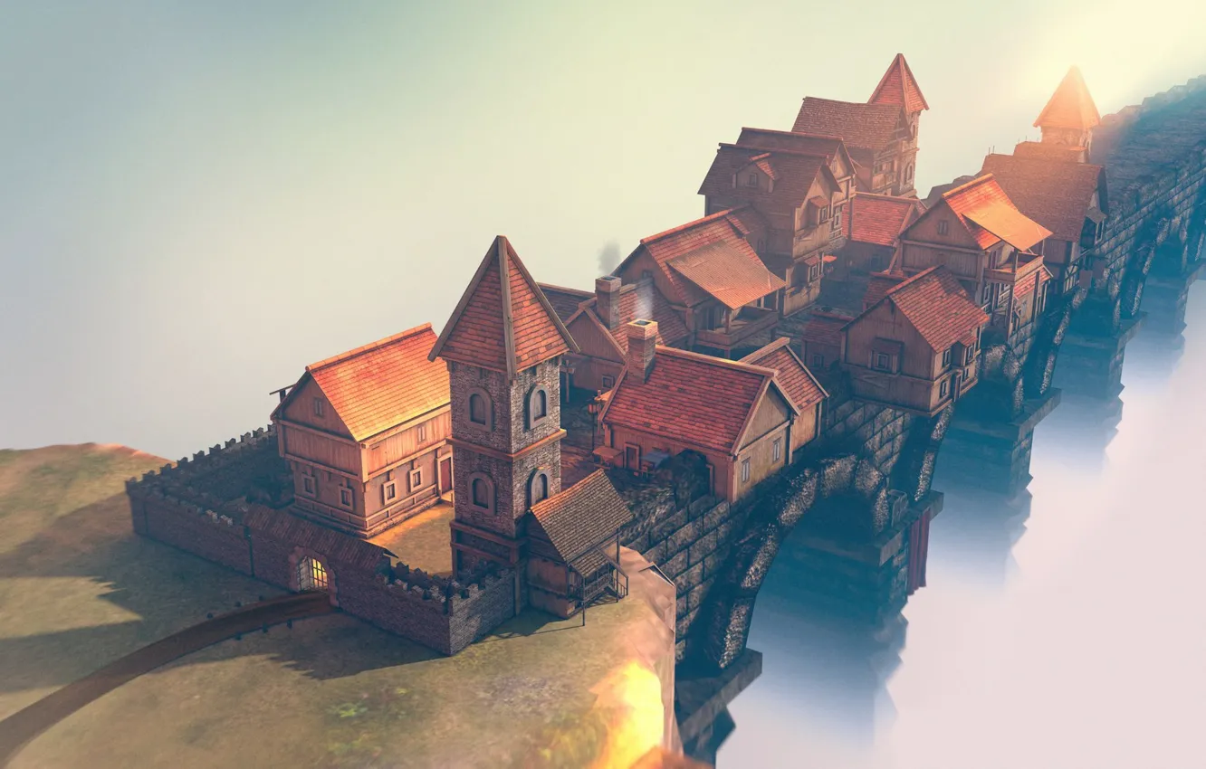 Photo wallpaper road, bridge, open, home, Bridge and the city