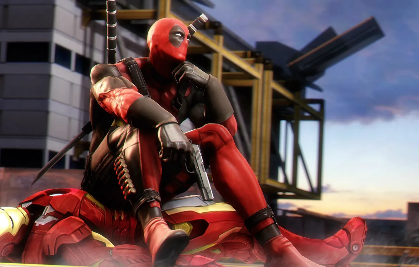Photo wallpaper Deadpool, Marvel Comics, Wade Wilson
