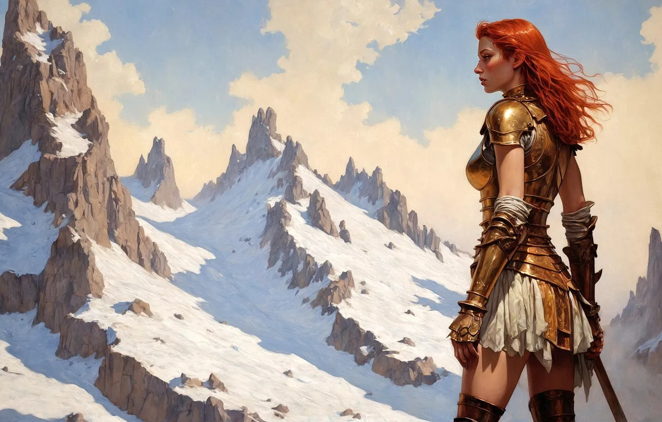 Photo wallpaper girls, neural network, renderery