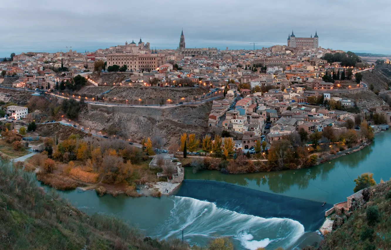 Photo wallpaper river, Spain, Toledo, river Tagus