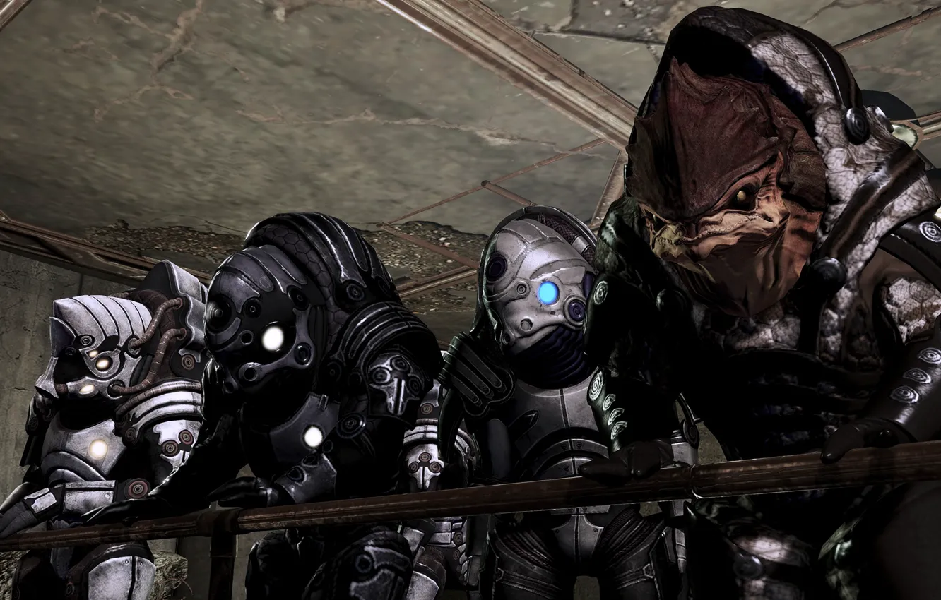 Photo wallpaper war, mass effect, Grogan