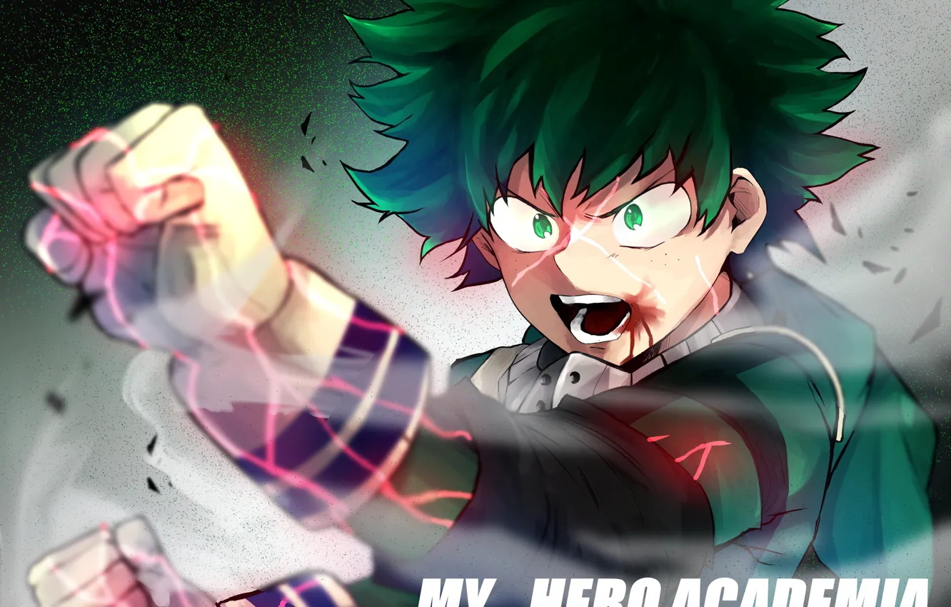 Photo wallpaper movement, hands, Boku no Hero Academy, My hero Academy, My Hero Academia, Midori Isuku