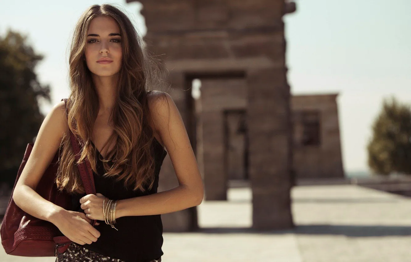 Photo wallpaper girl, model, cute, long-haired