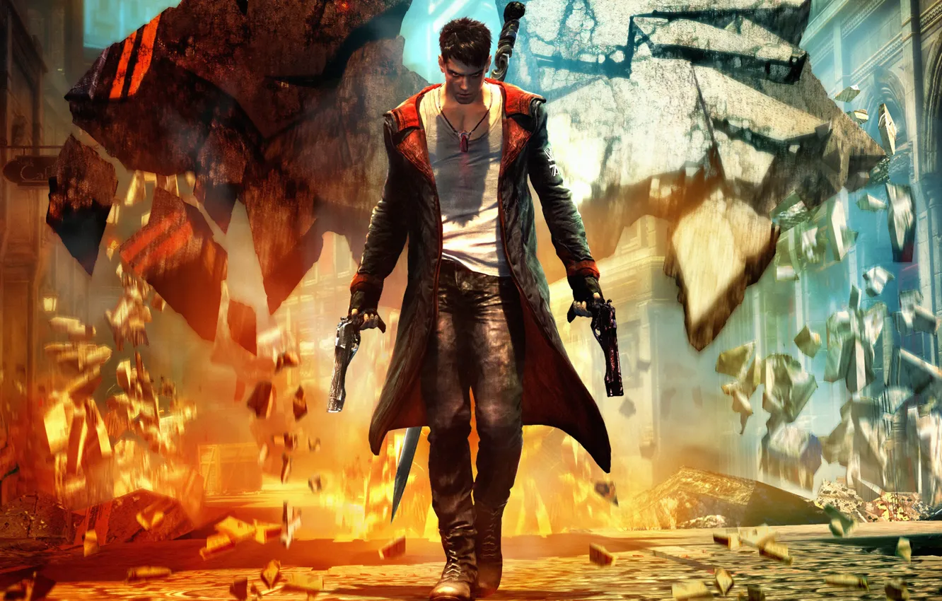 Photo wallpaper gun, Dante, DMC, Dante, Devil May Cry