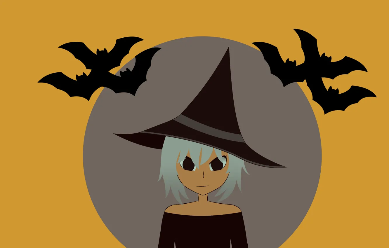 Photo wallpaper background, Halloween, witch