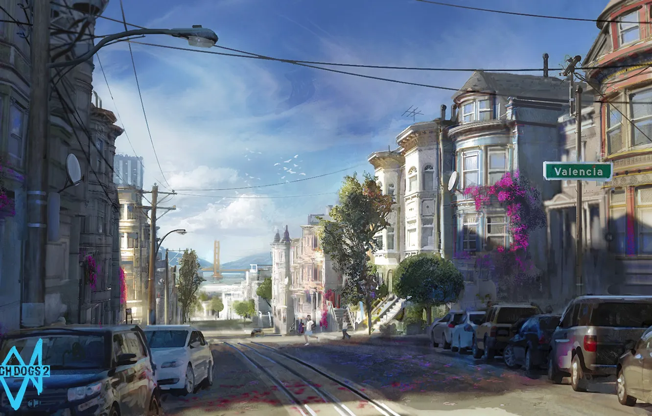 Photo wallpaper the city, street, art, Watch Dogs 2