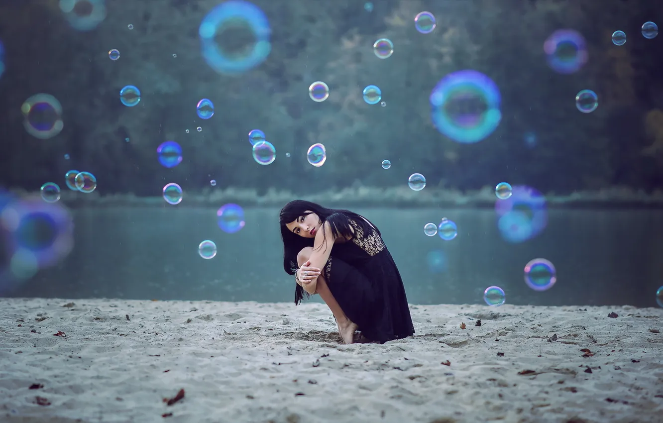 Photo wallpaper girl, pose, background