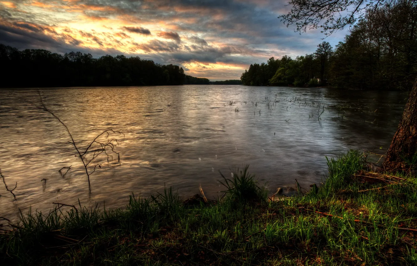 Photo wallpaper nature, river, photo, Poland, Dadaj