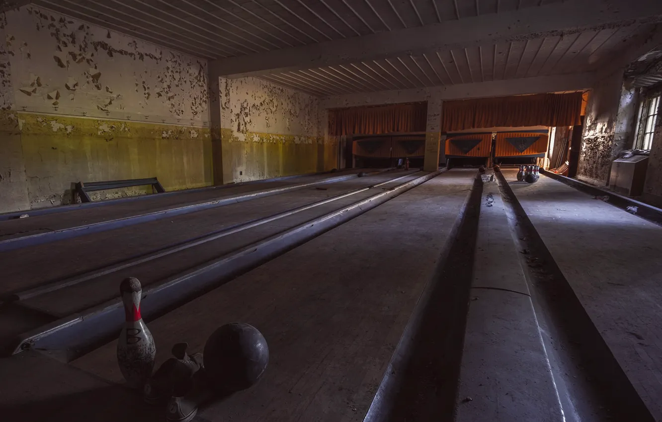 Photo wallpaper sport, hall, bowling