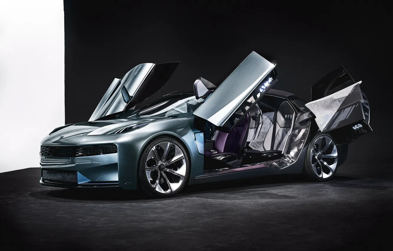 Photo wallpaper auto, green, lynk co ccc concept, Lynk