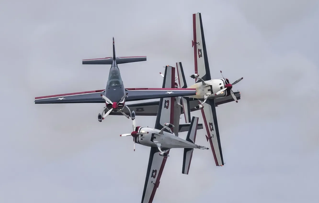 Photo wallpaper the sky, show, the plane