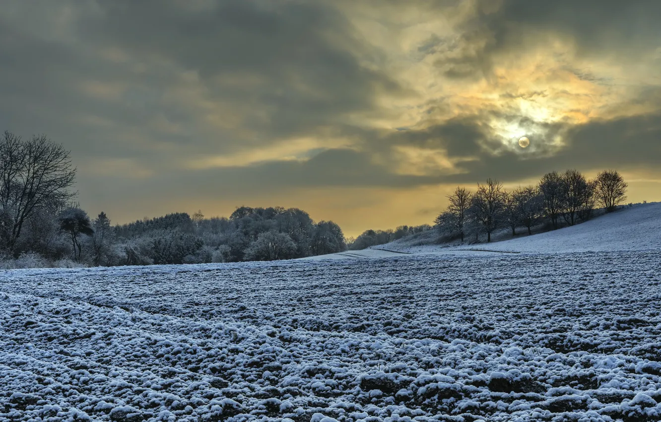 Photo wallpaper fields, Bavaria, Beautiful Bach, Günzburg District