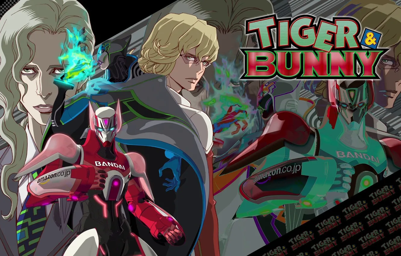 Photo wallpaper armor, guy, cool, bunny, Tiger and Bunny, fighting robots, Tiger & Bunny