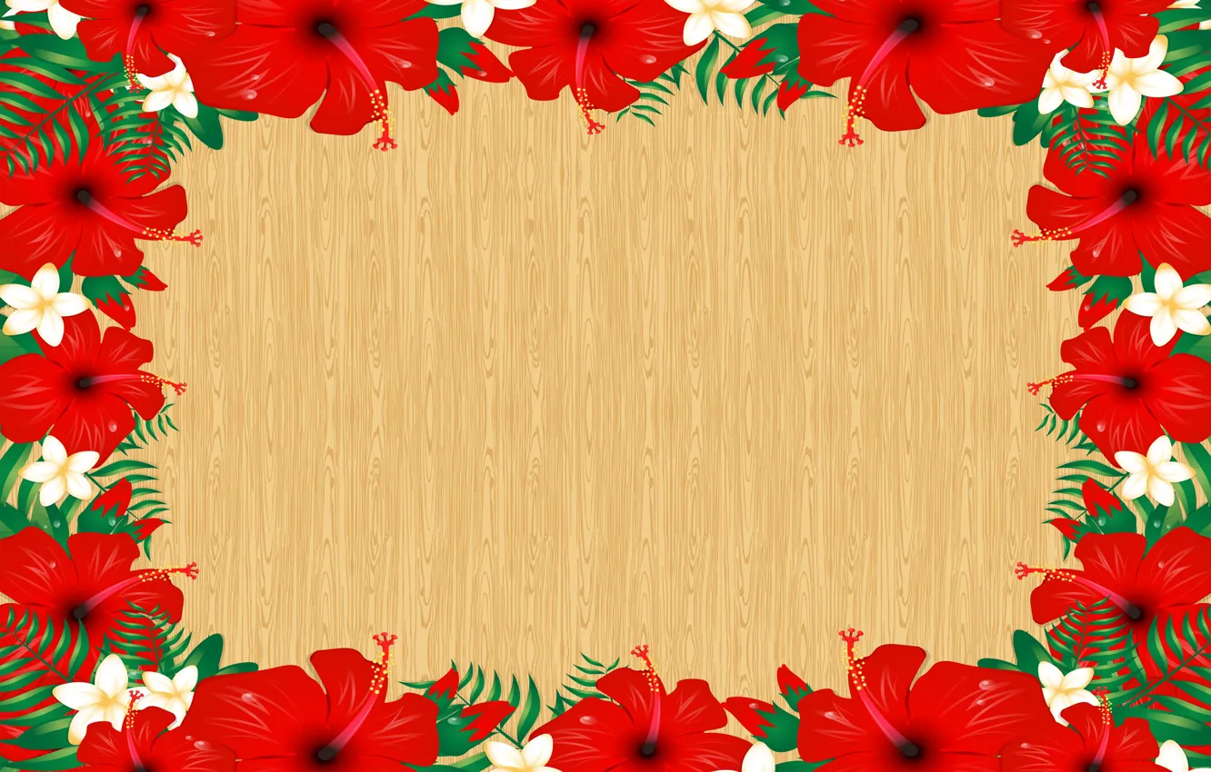 Photo wallpaper flowers, postcard, template, blank