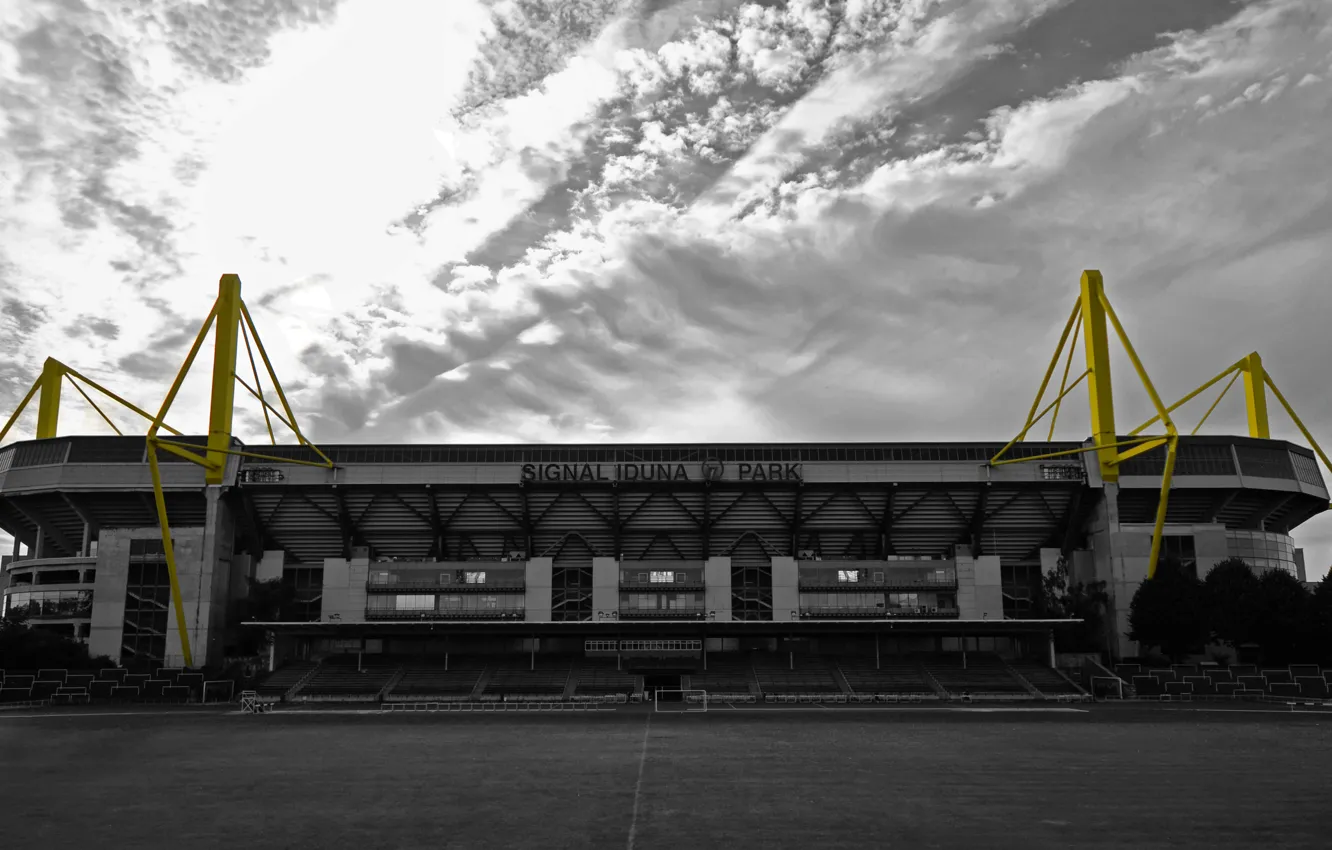 Photo wallpaper football, stadium, Dortmund, Signal Iduna Park, BVB Borussia