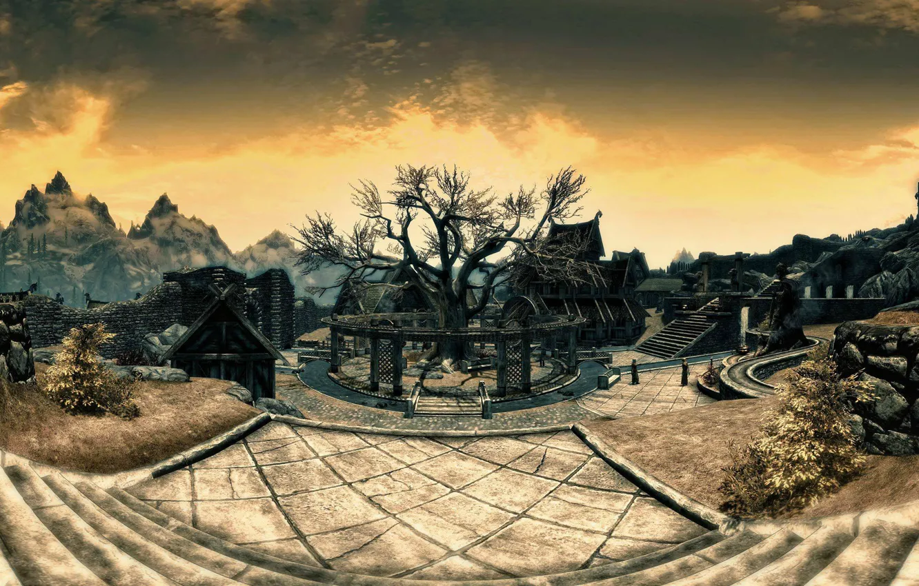 Photo wallpaper the city, rpg, Skyrim, Skyrim