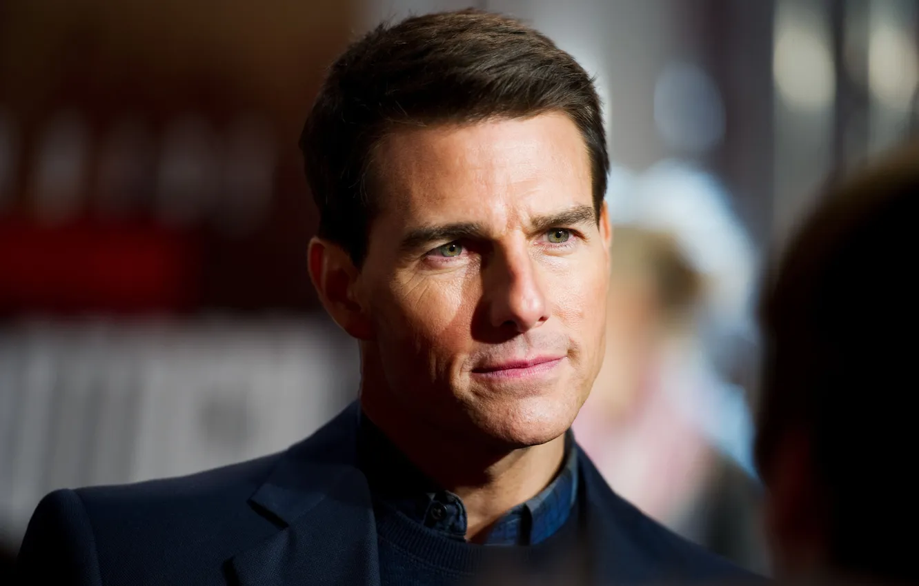 Photo wallpaper actor, portrait, Tom Cruise, bokeh, Tom Cruise