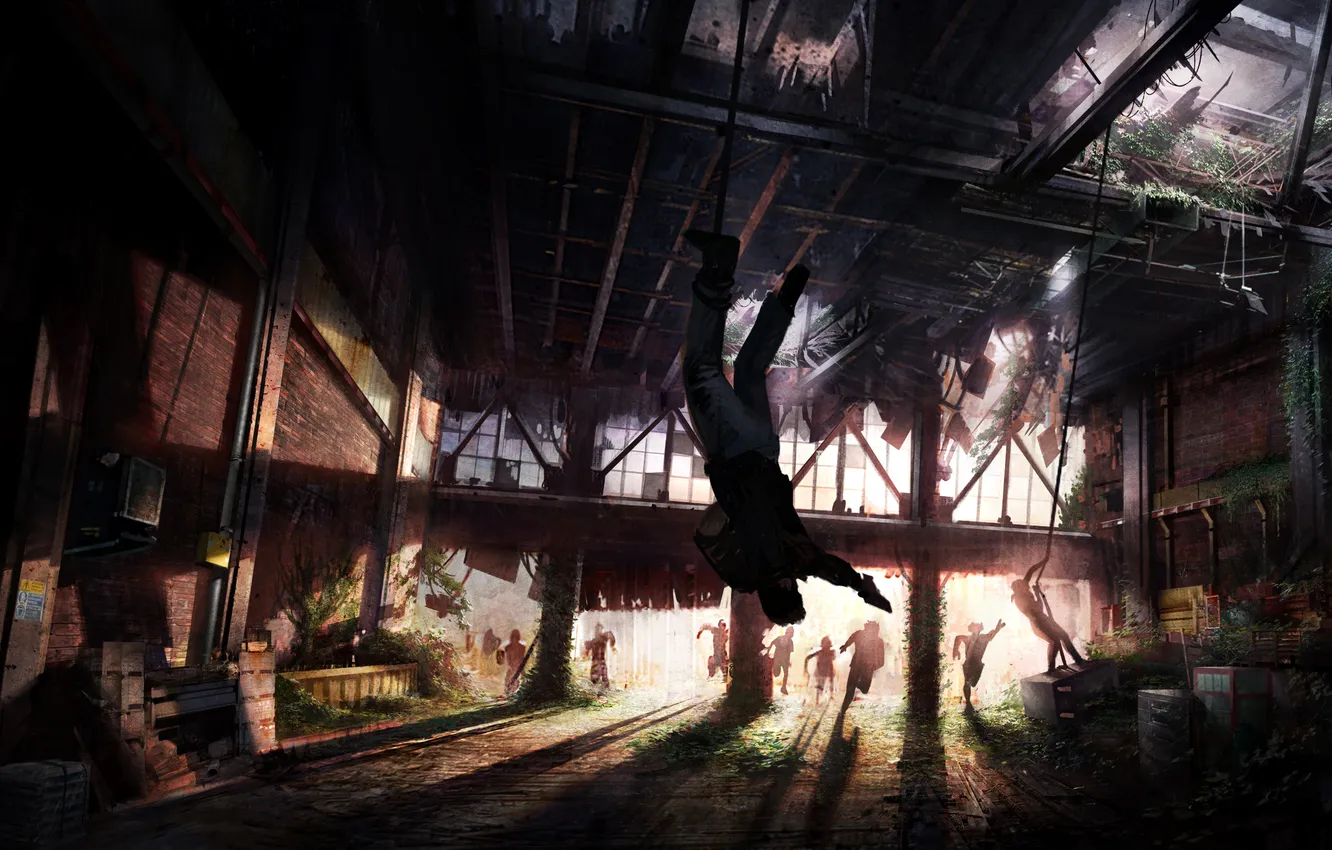 Photo wallpaper darkness, building, art, the concept, The Last of Us