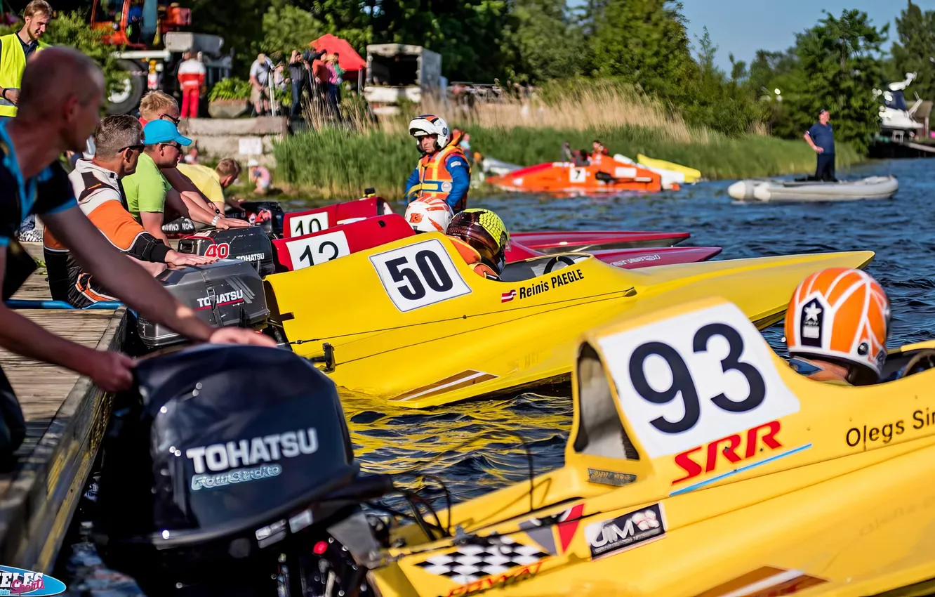 Photo wallpaper race, boat, speed