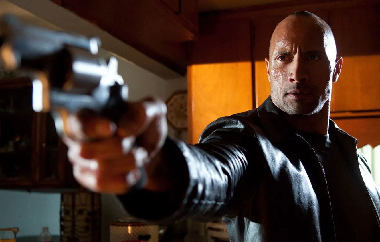 Photo wallpaper Male, Dwayne Johnson, a movie Faster than a bullet, famous actor