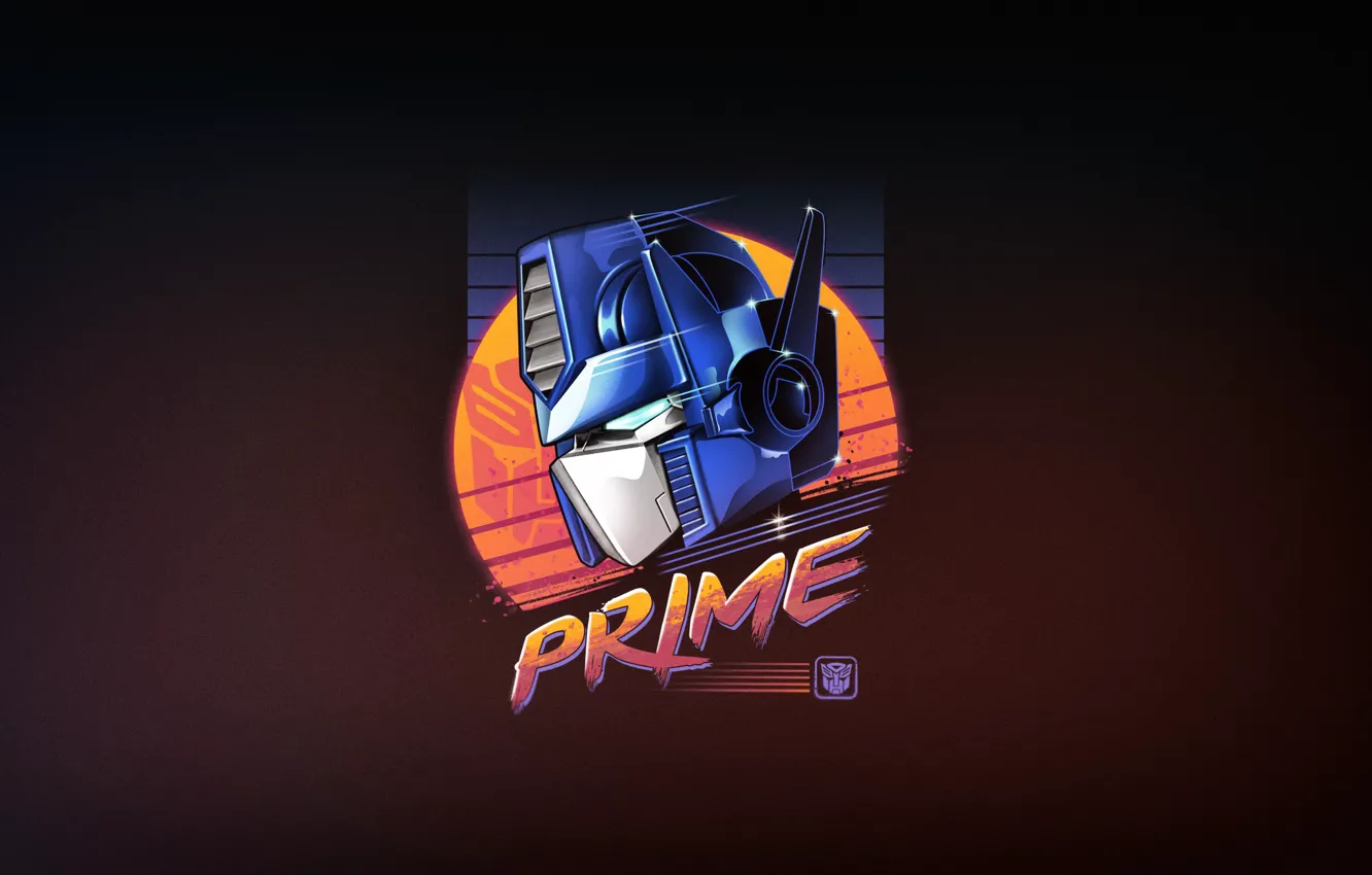 Photo wallpaper robot, Transformers, 80s, Neon, Transformers, Optimus Prime, Optimus Prime, Prime