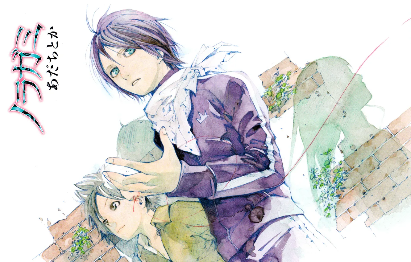 Photo wallpaper shadow, the demon, guy, shawl, red thread, A Homeless God, Yato, Noragami