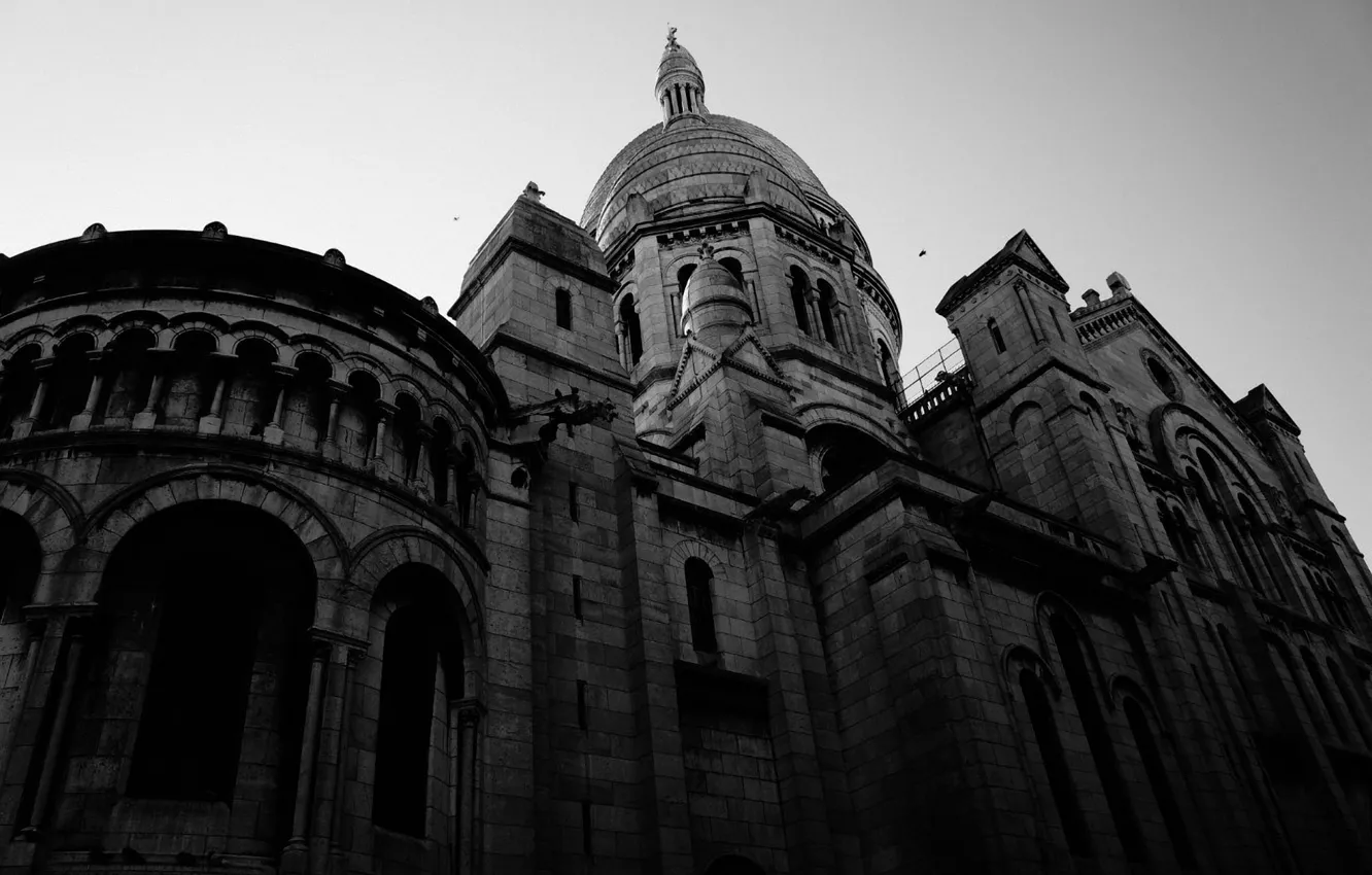 Photo wallpaper Paris, Basilica, Paul Abadie, Sacre Coeur, Catholicism, Montmartre, Basilica of the Sacred Heart