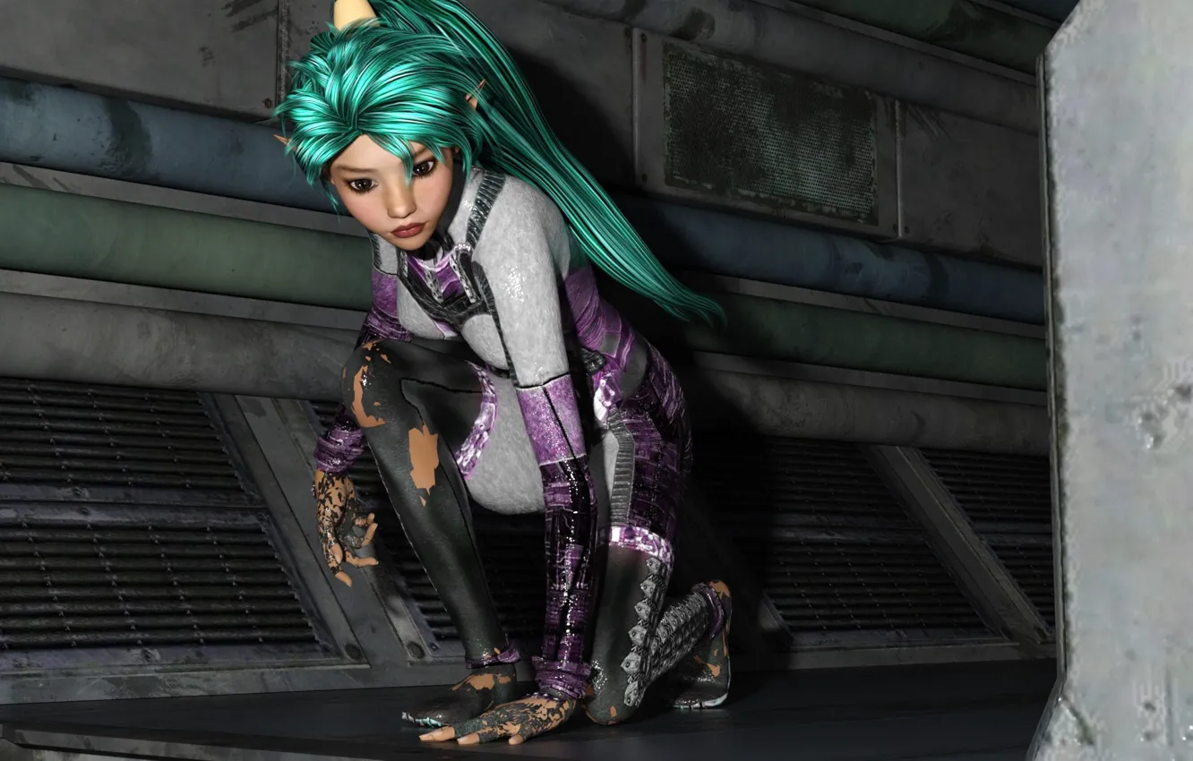 Photo wallpaper art, girl, Pathfinder