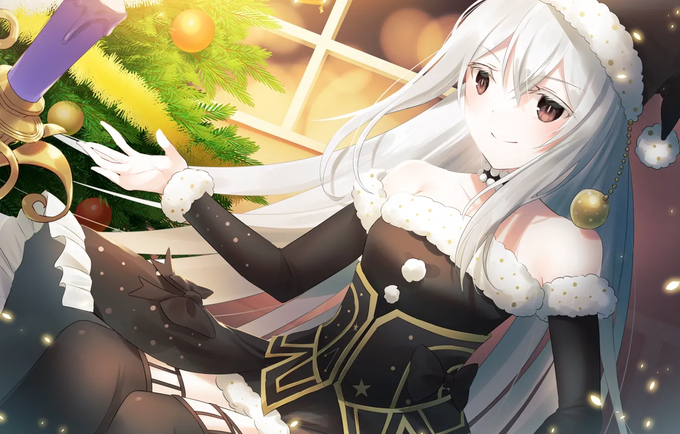 Photo wallpaper girl, tree, new year, Echidna, Re:zero kara hajime chip isek or seikatsu