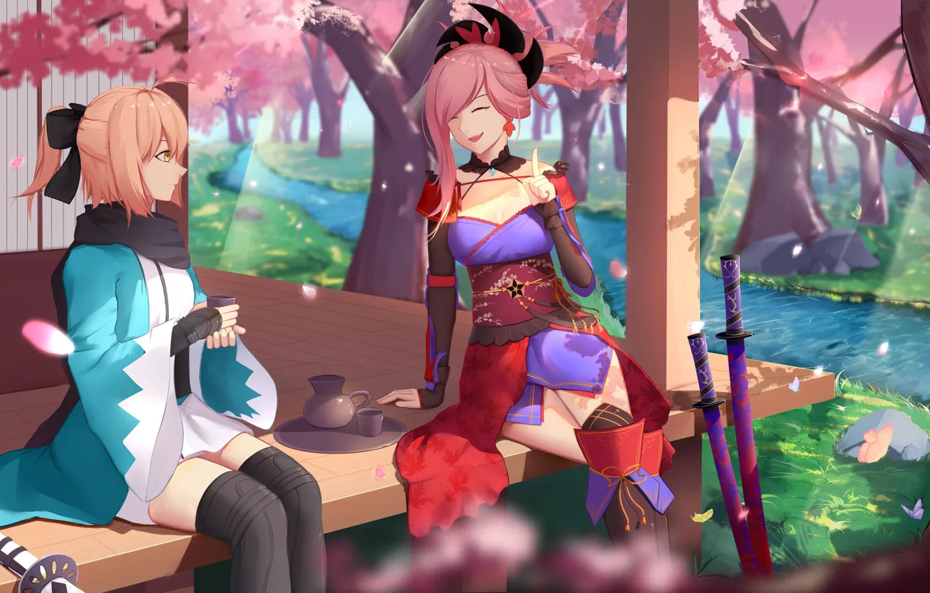 Photo wallpaper girls, tea, Fate / Grand Order, The destiny of a great campaign