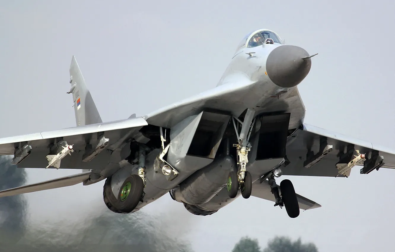 Photo wallpaper fighter, the plane, the rise, The MiG-29