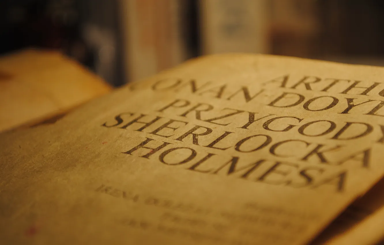 Photo wallpaper book, Sherlock Holmes, page, Arthur Conan Doyle