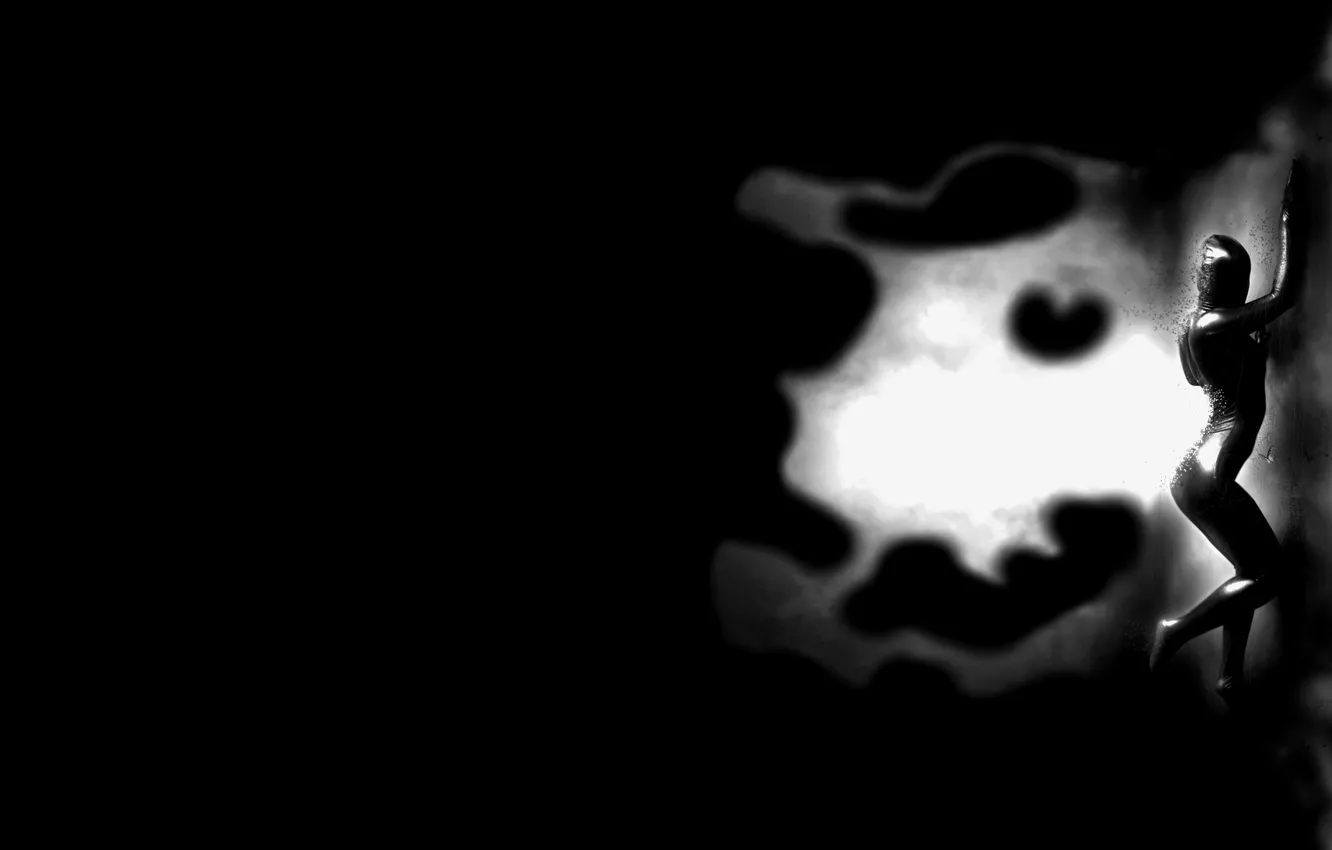 Photo wallpaper background, black, mask, costume, abstract