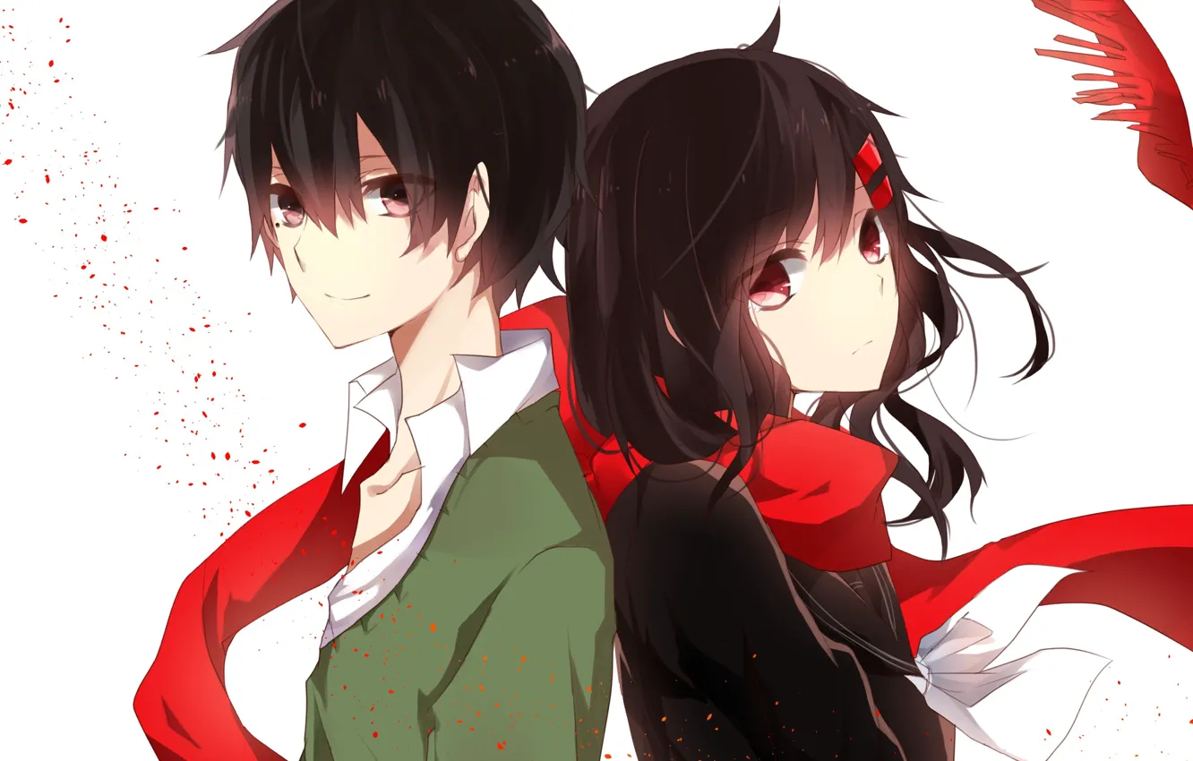 Photo wallpaper anime, art, pair, kagerou project, Project a Sultry mist