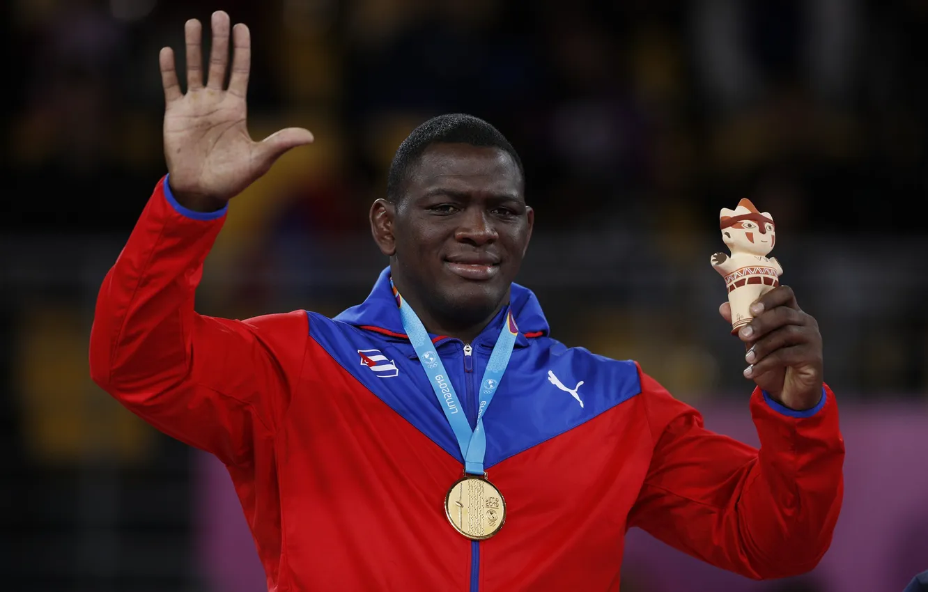 Photo wallpaper Cuba, Olympic champion, Michael Lopez, Greco-Roman wrestling