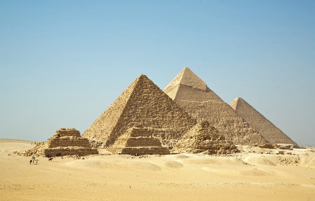 Photo wallpaper sand, desert, Giza, Egypt, pyramid