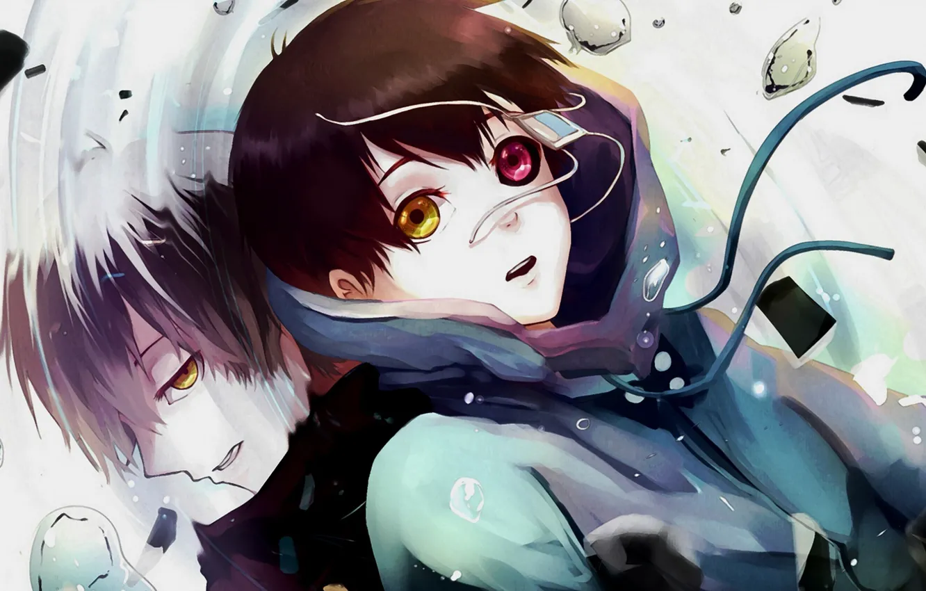 Photo wallpaper bubbles, art, Tokyo Ghoul, The Kaneko Ken