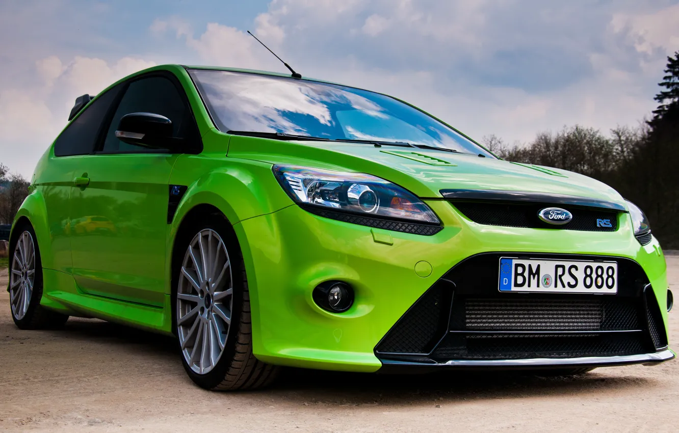 Photo wallpaper green, ford, sky, focus