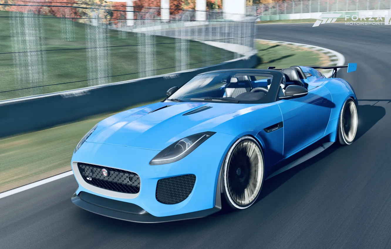 Photo wallpaper HDR, Jaguar, game, Project, F-Type, FM7, UHD, Forza Motorsport 7