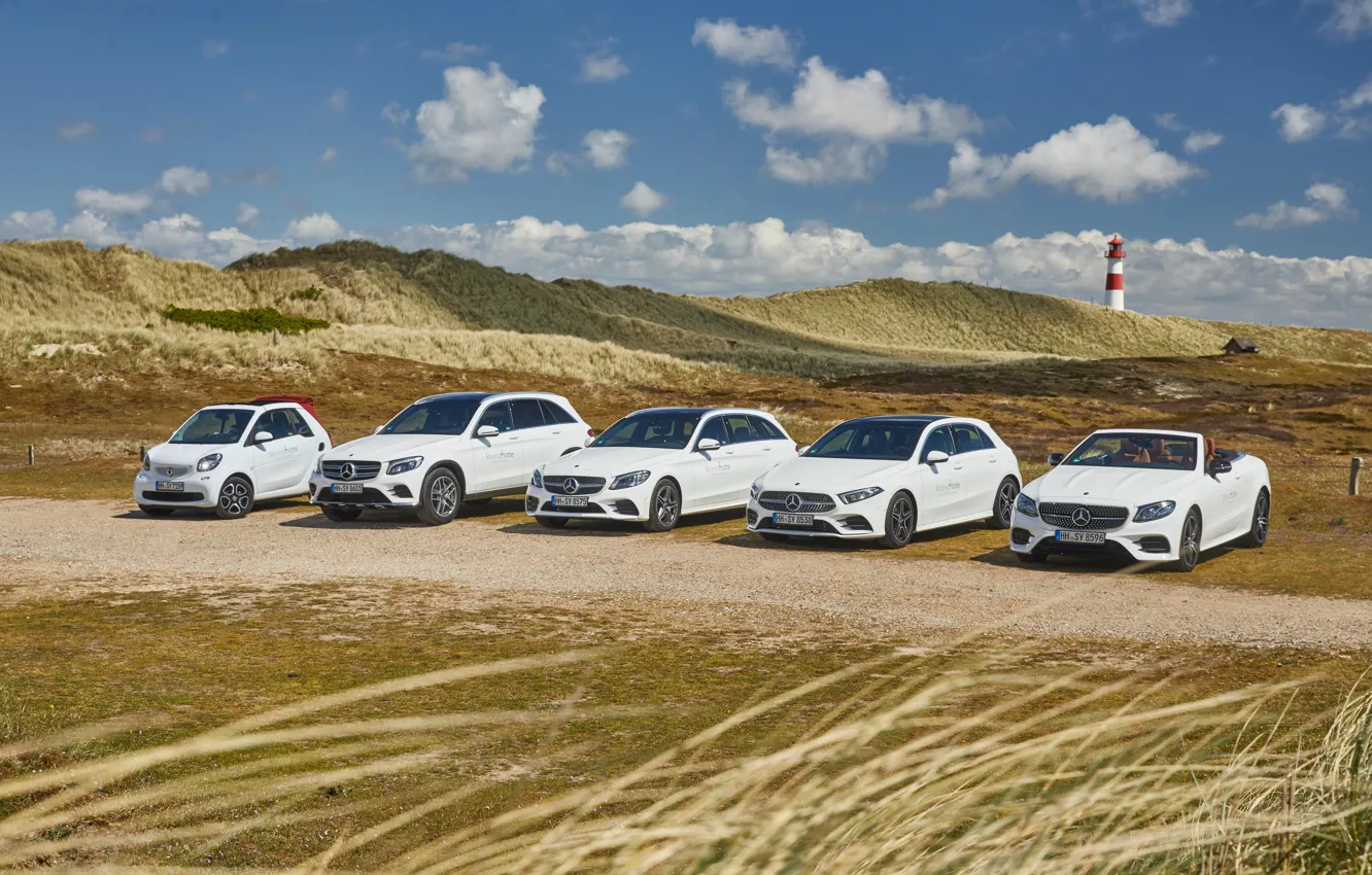 Photo wallpaper Mercedes Benz, SUV, Smart, Cabrio, A-class, C-Class