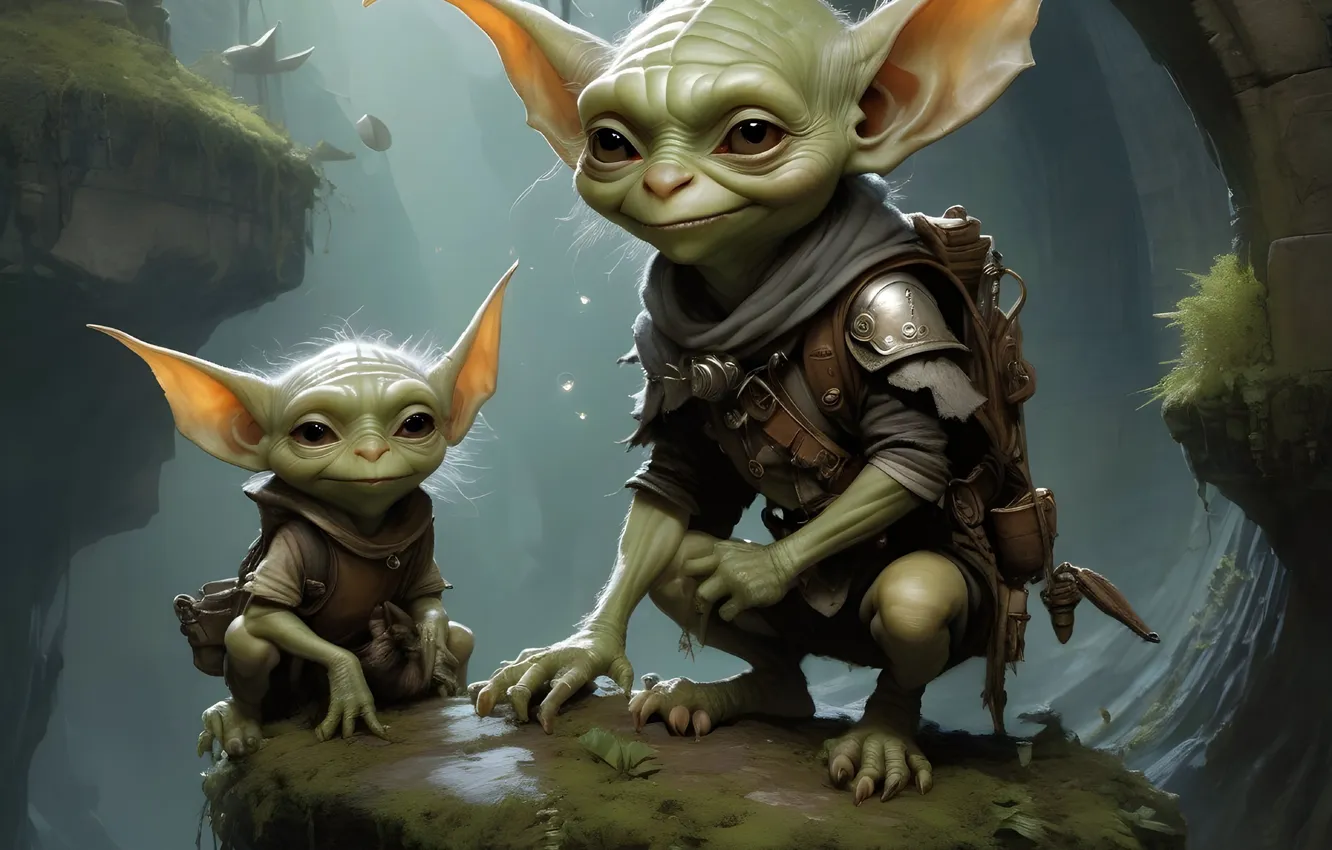 Photo wallpaper being, pair, two