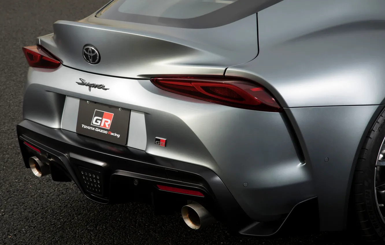 Photo wallpaper grey, coupe, Toyota, Supra, the rear part, the fifth generation, feed, mk5