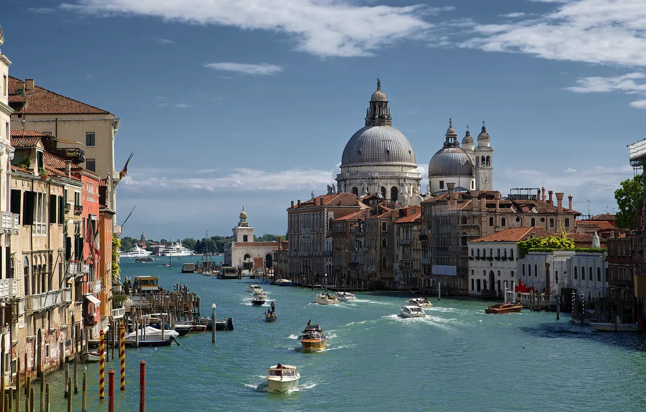Photo wallpaper boats, Venice, Canal Grande