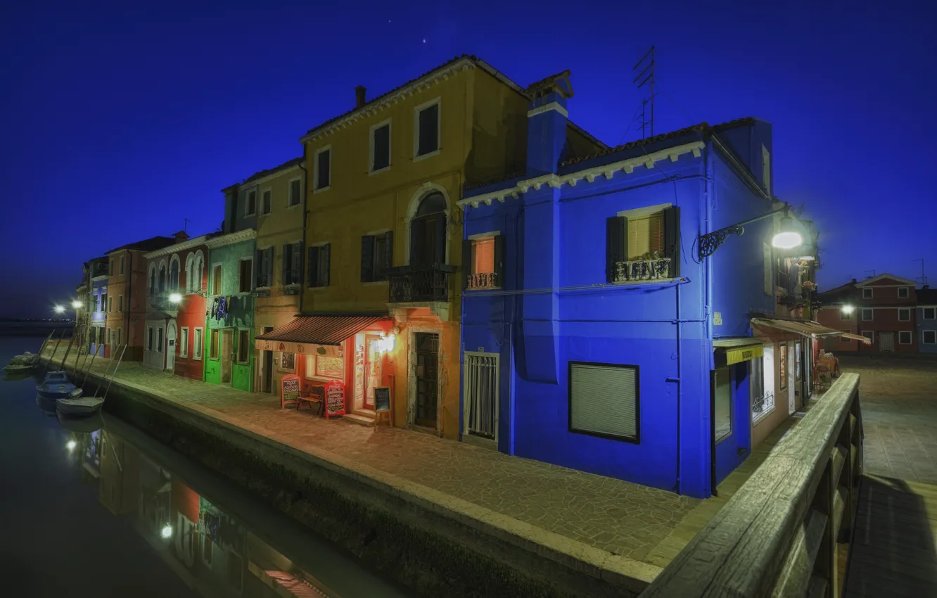 Photo wallpaper night, home, Italy, Venice, Burano