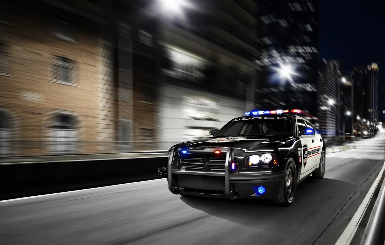 Photo wallpaper 911, Dodge, Car, Police, Charger, 2009, Vehicle, Cop