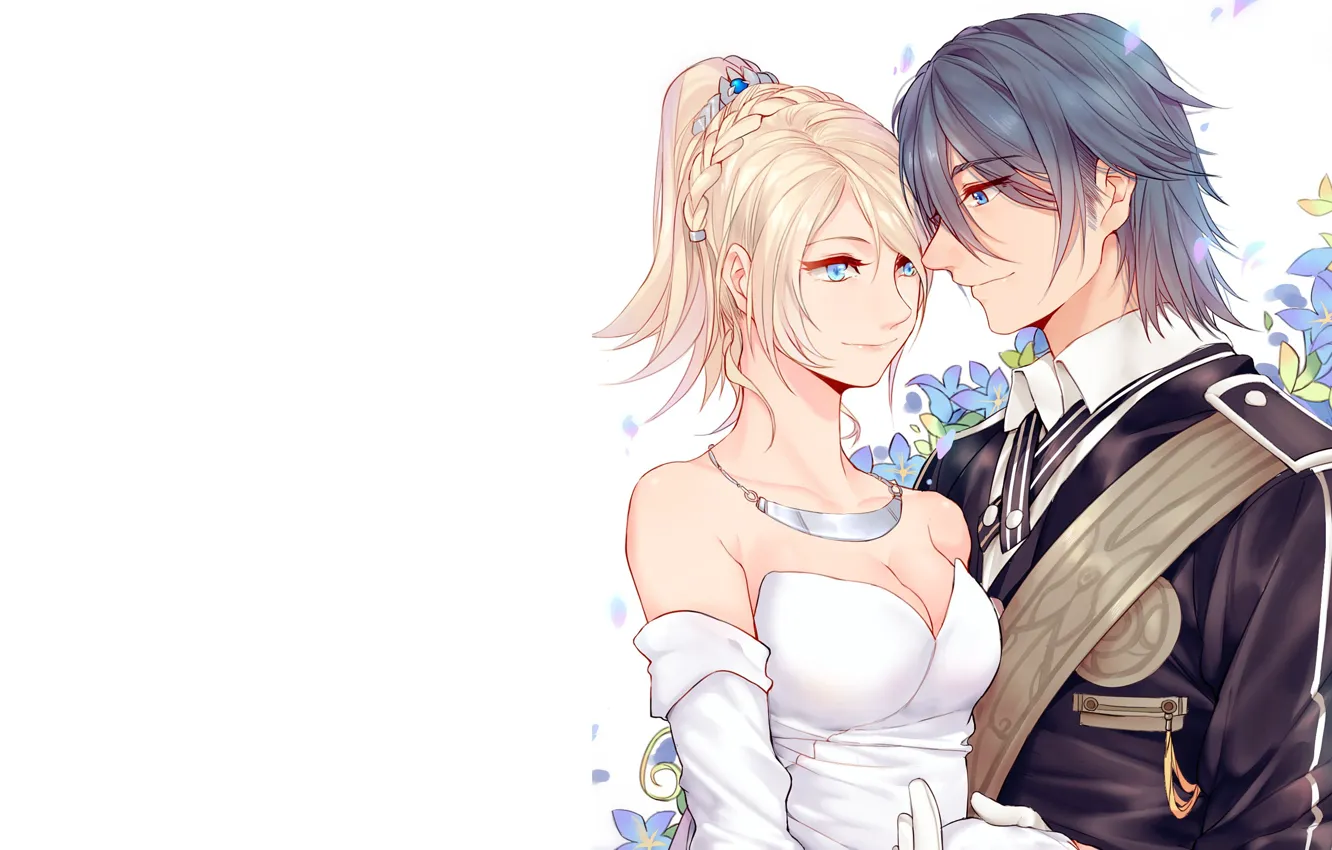 Photo wallpaper girl, anime, art, pair, guy, two, Final Fantasy XV