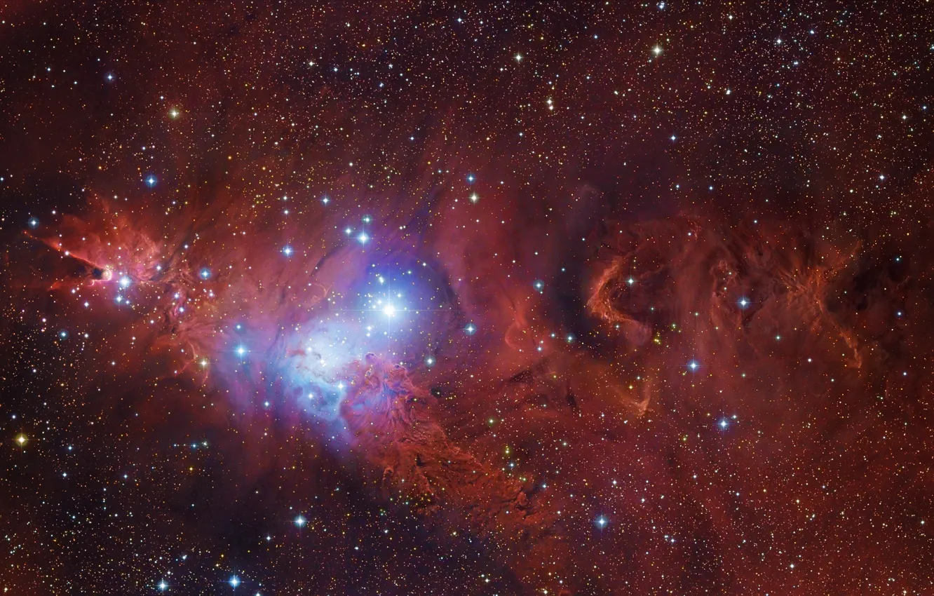 Photo wallpaper space, stars, nebula, the universe, galaxy, vacuum