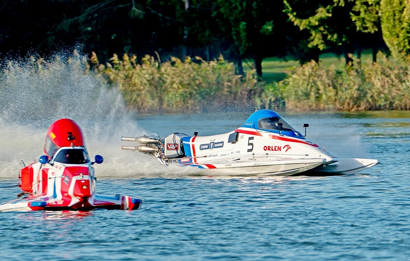 Photo wallpaper race, boat, speed